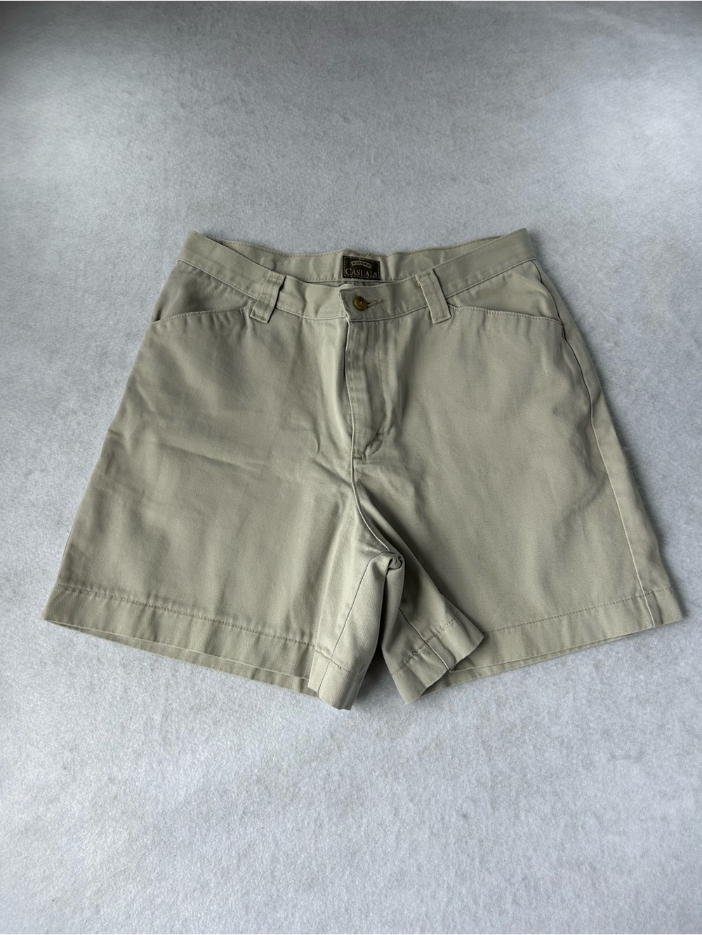 Riders Casuals Beige High Rise Chino Khaki Shorts Size 12